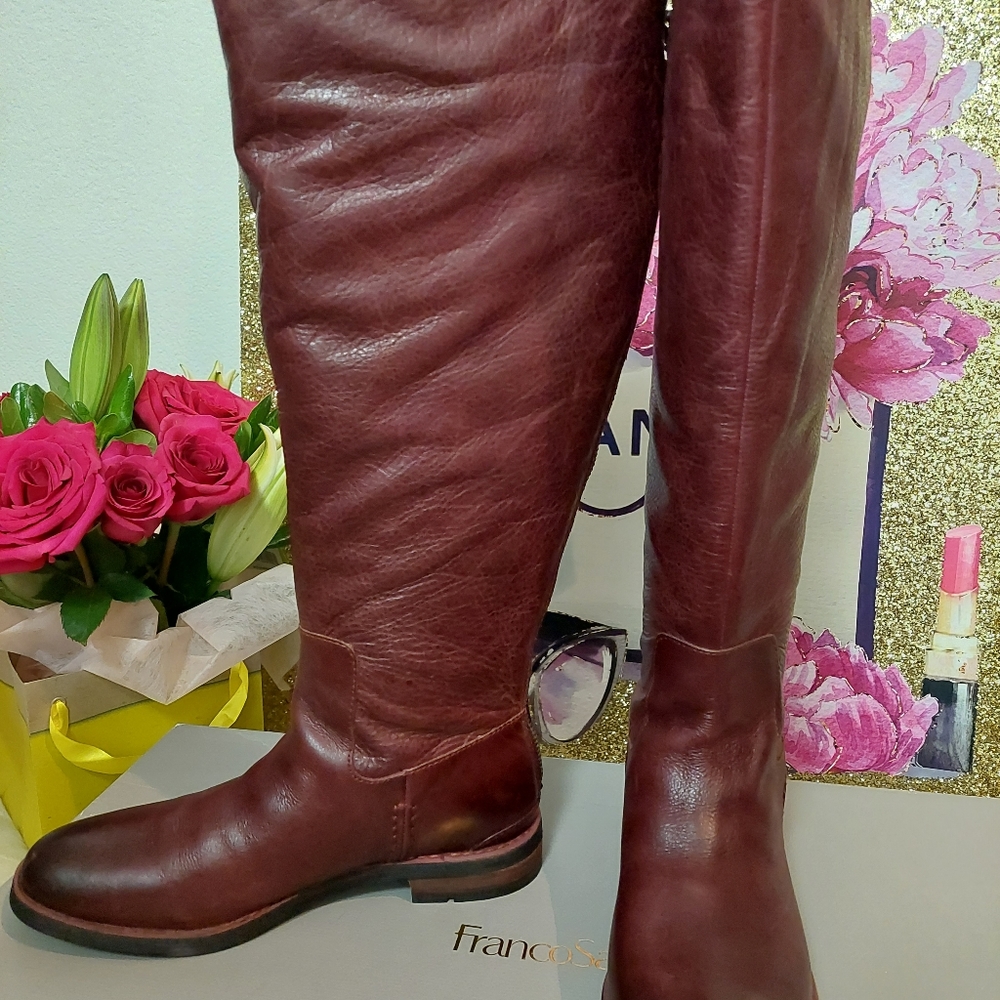 GENUINE LEATHER👢📍FRANCO SARTO L-MEYER WC,BORDO LE - Picture 7 of 9